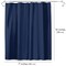 Americanflat 71x74 Solid Blue Shower Curtain - Water Resistant - Polyester Fabric